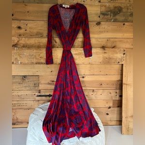 DVF Maxi dress size 10 Wrap Dress worn once